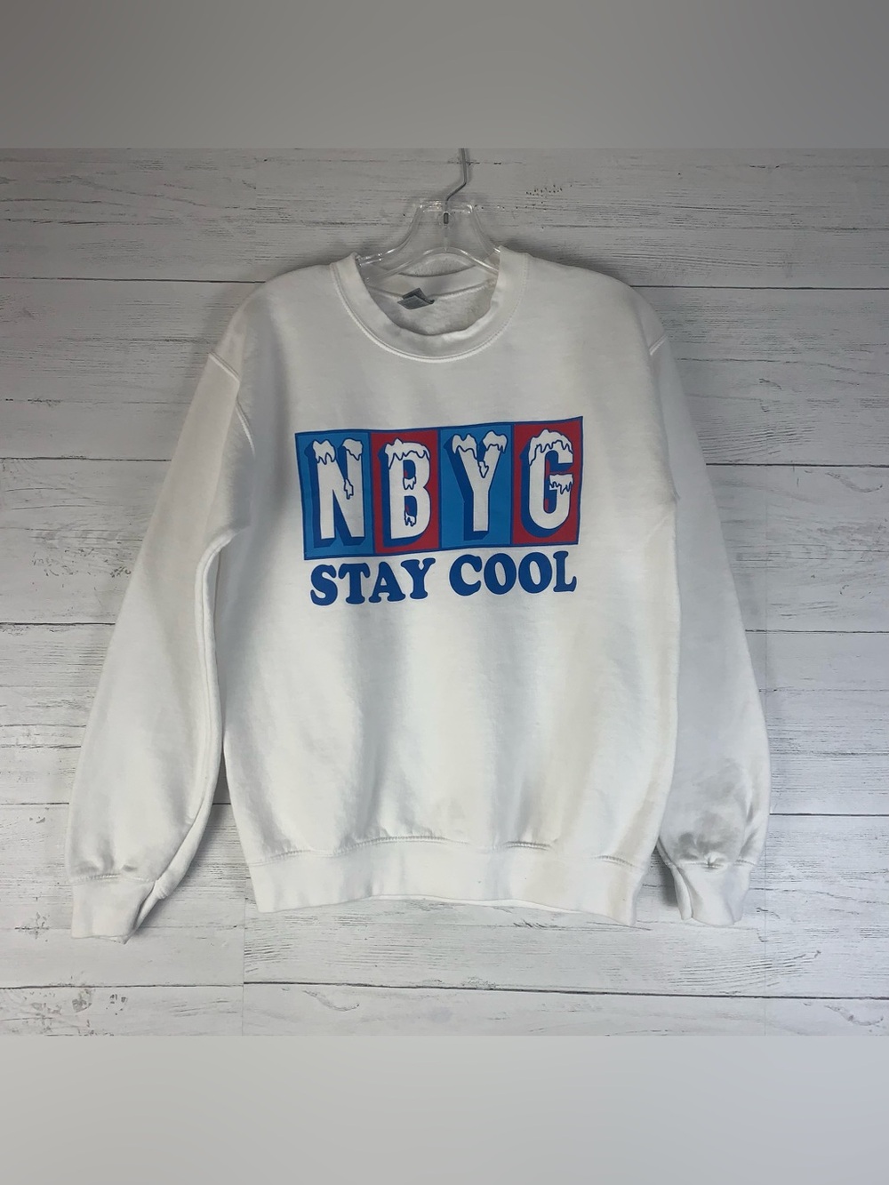NBYG stay cool graphic sweatshirts unisex size small